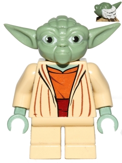 LEGO Minifigure -- Yoda (Clone Wars, White Hair)-Star Wars / Star Wars Clone Wars -- SW0685 -- Creative Brick Builders